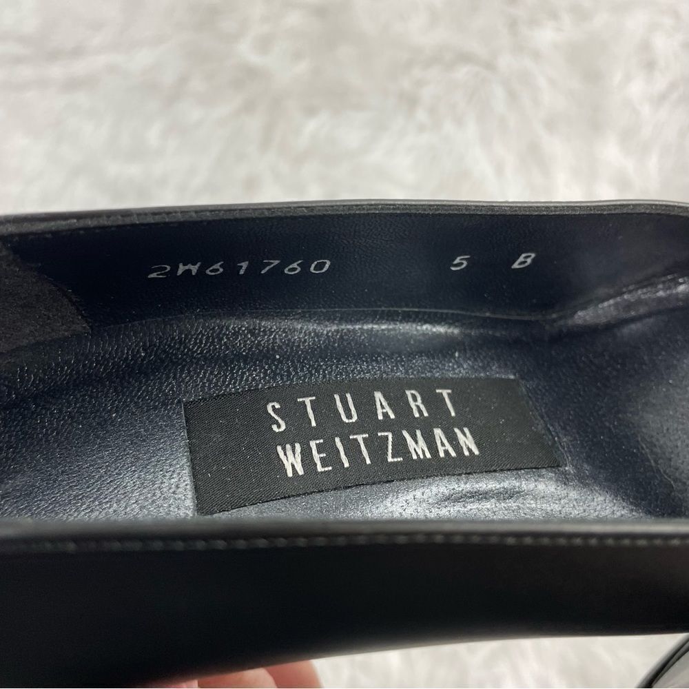 Stuart Weitzman Metallic Block Heel Square Toe Le… - image 8